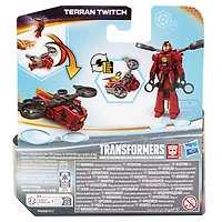 Transformers Earthspark, figurine Terran Twitch 1-Step Flip Changer de 10 cm