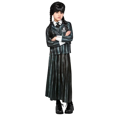Costume d'uniforme scolaire Wednesday Addams taille moyen (8-10)