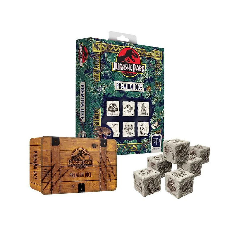 Ensemble De Dés De Qualité Supérieure De Jurassic Park - Édition anglaise