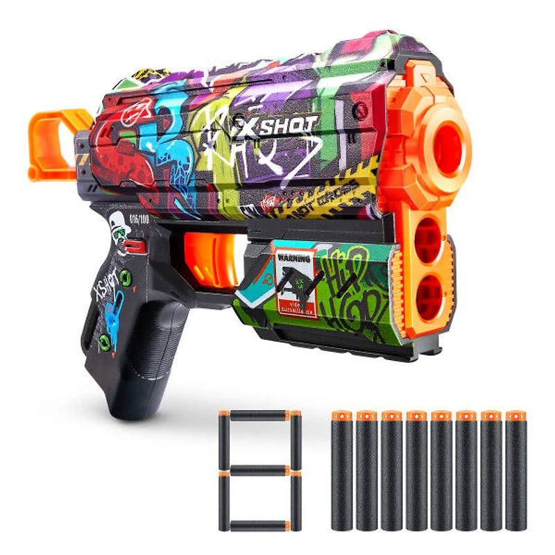 Zuru X-Shot Skins Flux Dart Blaster - Graffiti (8 Darts)