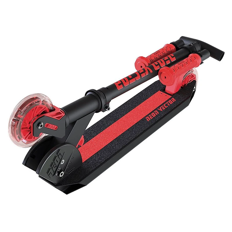 Trotinette rouge pour enfants Neon Vector pliable avec roues DEL