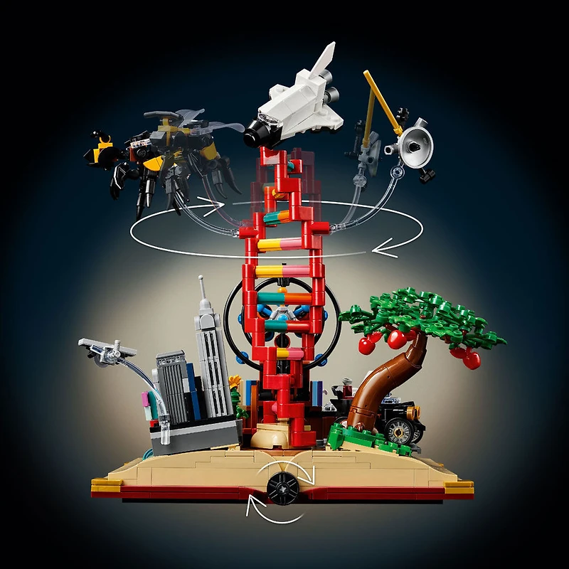 LEGO Ideas The Evolution of STEM Building Set - Minifigures of Scientists Sir Isaac Newton, Marie Curie and George Washington Carver - 21355