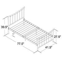 DHP - Bali Twin Metal Bed - Bronze