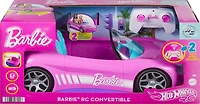 Hot Wheels RC Barbie Décapotable, à piles, accueille 2 poupées