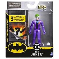 BATMAN, Figurine articulée THE JOKER de 10 cm avec 3 accessoires mystère