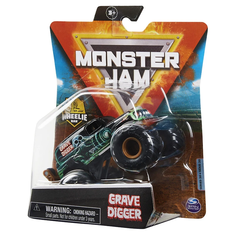 Monster Jam, Official Grave Digger Monster Truck, Die-Cast Vehicle, Retro Rebels Series