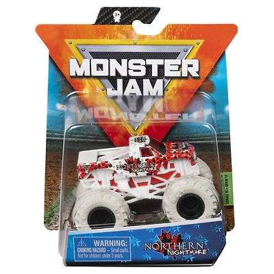 Monster Jam, Monster truck Northern Nightmare officiel, véhicule en métal moulé, série Inverse Trucks, échelle 1:64