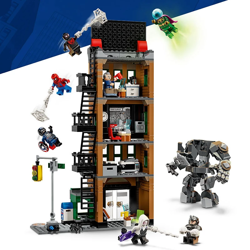 LEGO Marvel Spider-Man contre Mysterio : le Daily Bugle - Jouet de Construction de Jeu de Simulation de Superhéros - 76342
