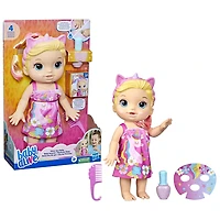 Baby Alive poupée Bébé beauté 32,5 cm à baigner, thème licorne, maquillage et ongles magiques, cheveux blonds, enfants
