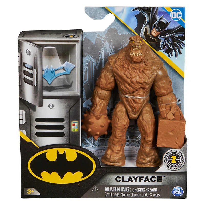 DC Comics, Clayface Action Figure with 2 Mystery Accessories, 4-inch