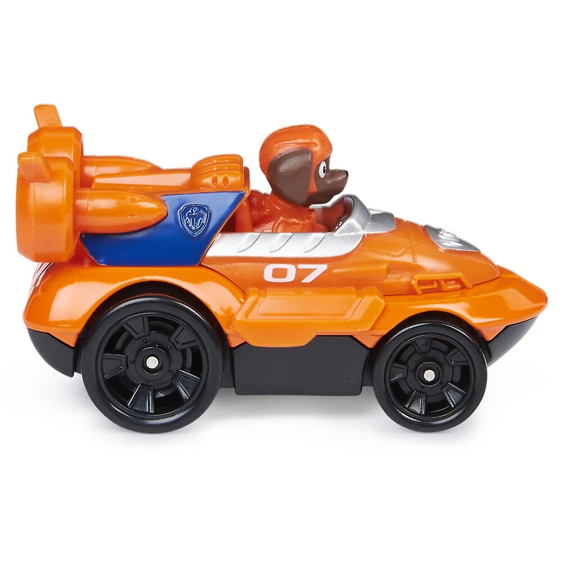 PAW Patrol, Véhicule Zuma en métal moulé True Metal à collectionner, Série du film à l'échelle 1:55