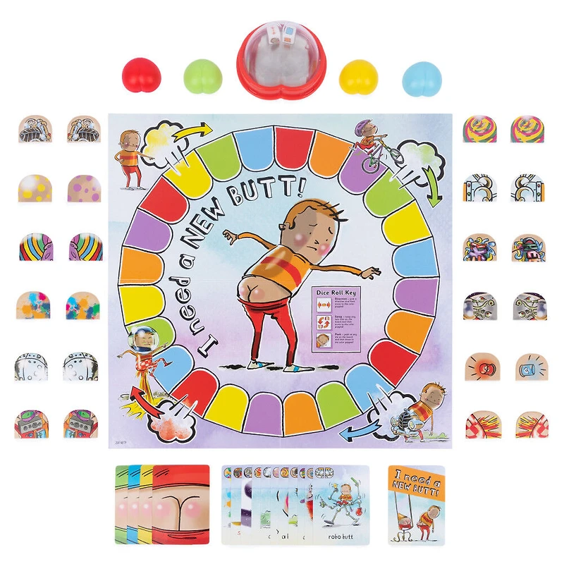 I Need a New Butt!, Jeu inspiré du best-seller, avec dôme fessier et tuiles fesses