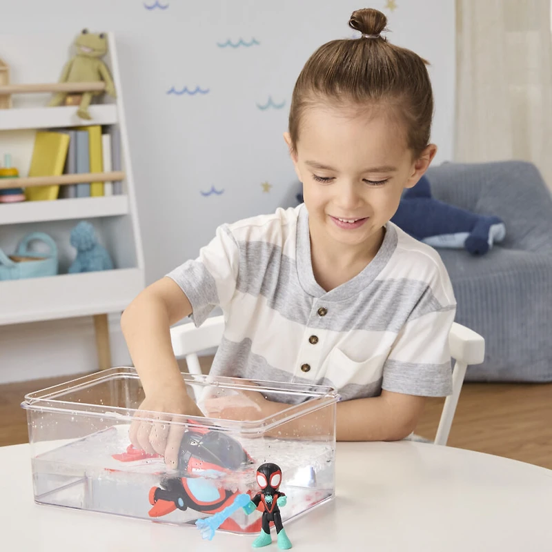 Marvel Spidey et ses Amis Extraordinaires Water-Webs Dauphin filant, sous-marin jouet