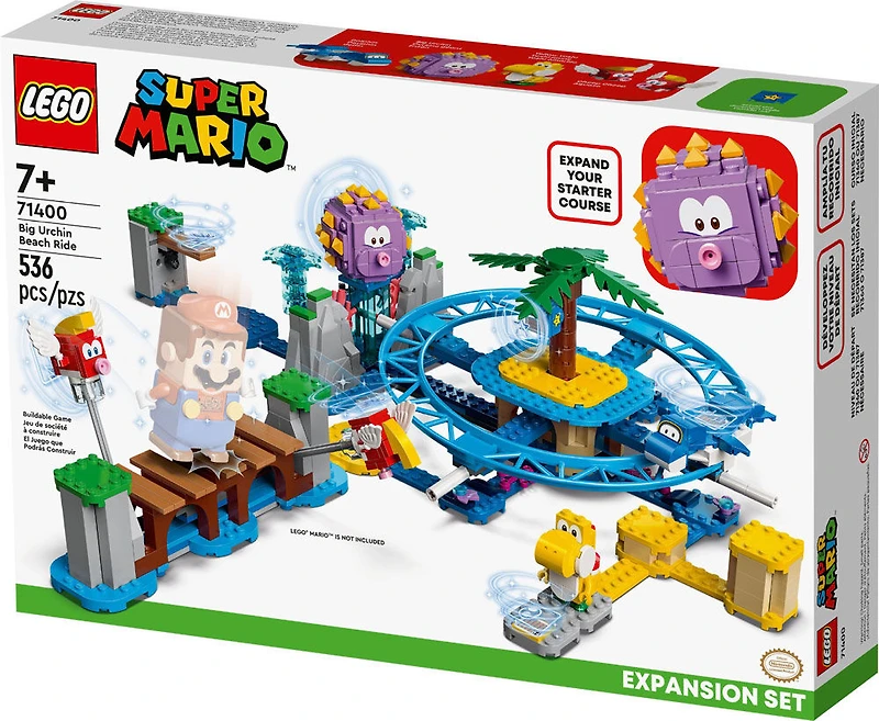 LEGO Super Mario Big Urchin Beach Ride Expansion Set 71400 Building Kit (536 Pcs)