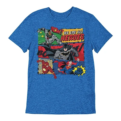 Justice League Short Sleeve Tee - Royal Mix