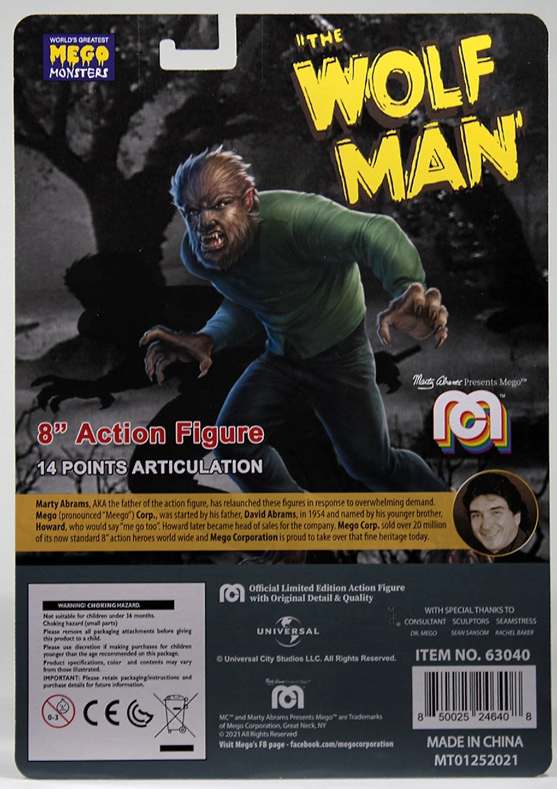 Mego Figurines Horror - Universal Wolfman - English Edition