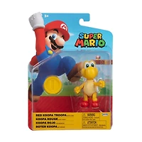  Figurine 4 pouces Nintendo - Koopa Troopa rouge avec Pièce de monnaie