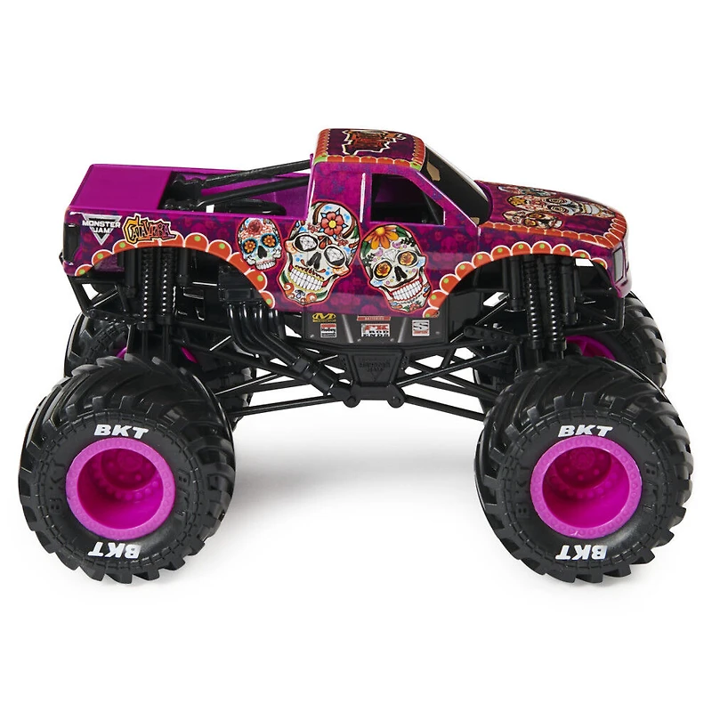 Monster Jam, Monster truck Calavera officiel, véhicule en métal moulé à collectionner, échelle 1:24