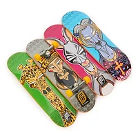 Tech Deck, Coffret de 4 fingerboards Ultra DLX, Skateboards Finesse, Mini skateboards personnalisables à collectionner