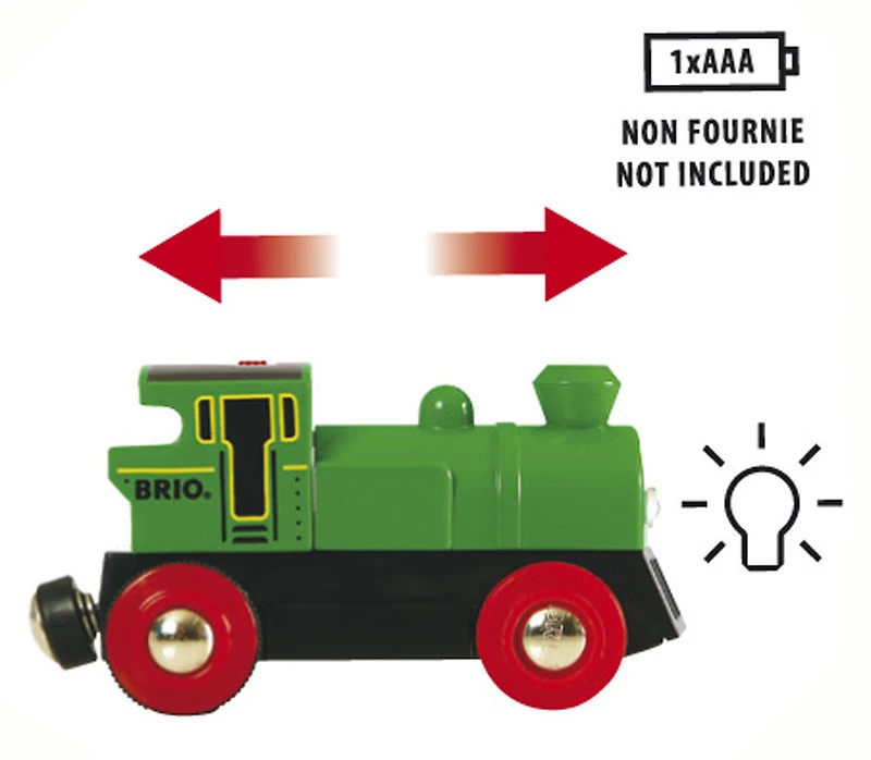 BRIO Locomotive à pile bidirectionnelle verte