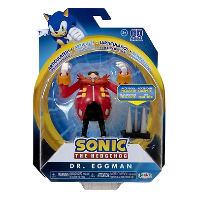 Figurines Sonic 4 pouces - Dr. Eggman avec piège à crampons 