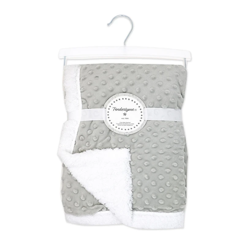 Tendertyme Grey Popcorn Sherpa Blanket