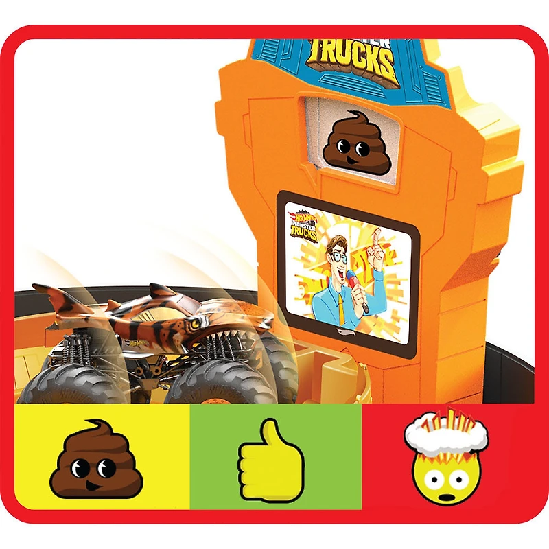 Hot Wheels - Monster Trucks - Coffret de Jeu Pneu à Cascade