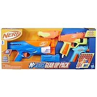 Nerf N Series Gear Up Pack, 3x Blasters, 18 Nerf N1 Darts Compatible Only with Nerf N Series Blasters - R Exclusive