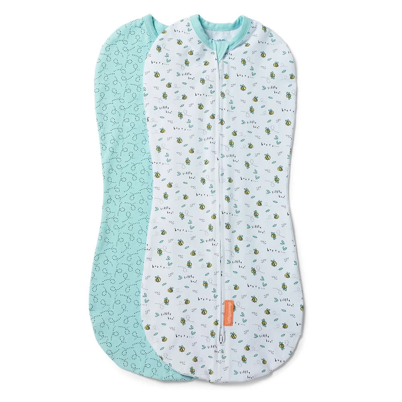 SwaddleMe® 2PK Sac de nuit PETITES ABEILLES ÉTAPE 1