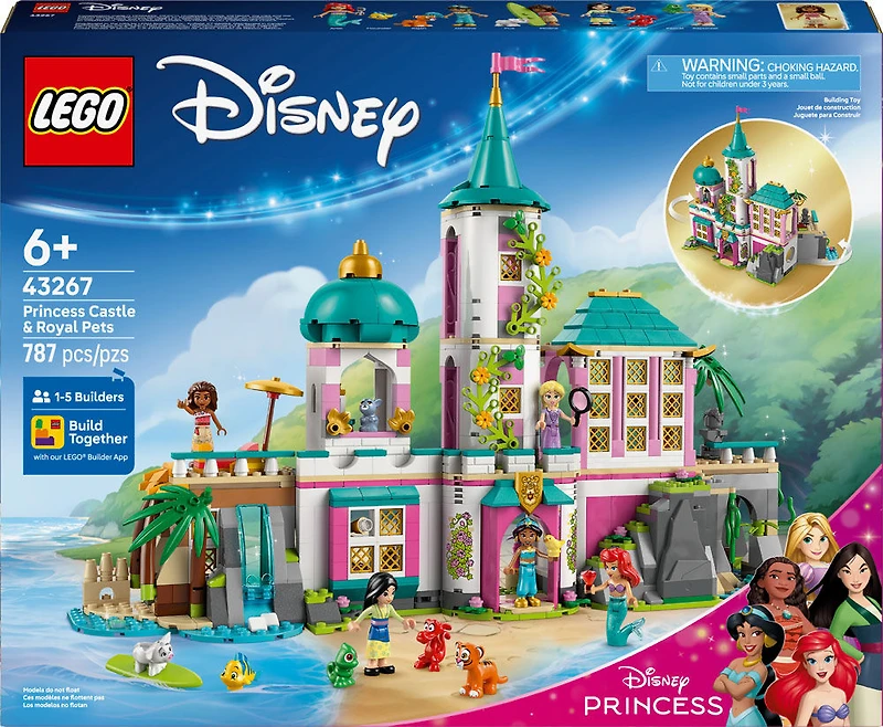 LEGO Disney Le Château des Princesses et les Animaux Royaux, Ensemble de Jeu de Construction et Idée-Cadeau pour les Enfants 43267
