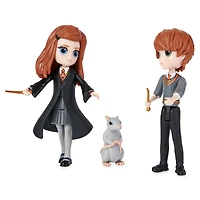 Wizarding World Harry Potter, Magical Minis Ron and Ginny Weasley Friendship Set with 2 Creatures
