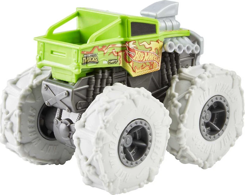 Hot Wheels - Monster Trucks - Rev Tredz - Véhicules ​à échelle 1:43 - Bone Shaker