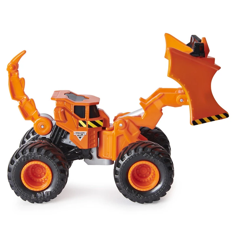 Monster Jam, Monster truck Wedge Dirt Squad Plow officiel avec pièces mobiles, véhicule en métal moulé à l'échelle 1:64