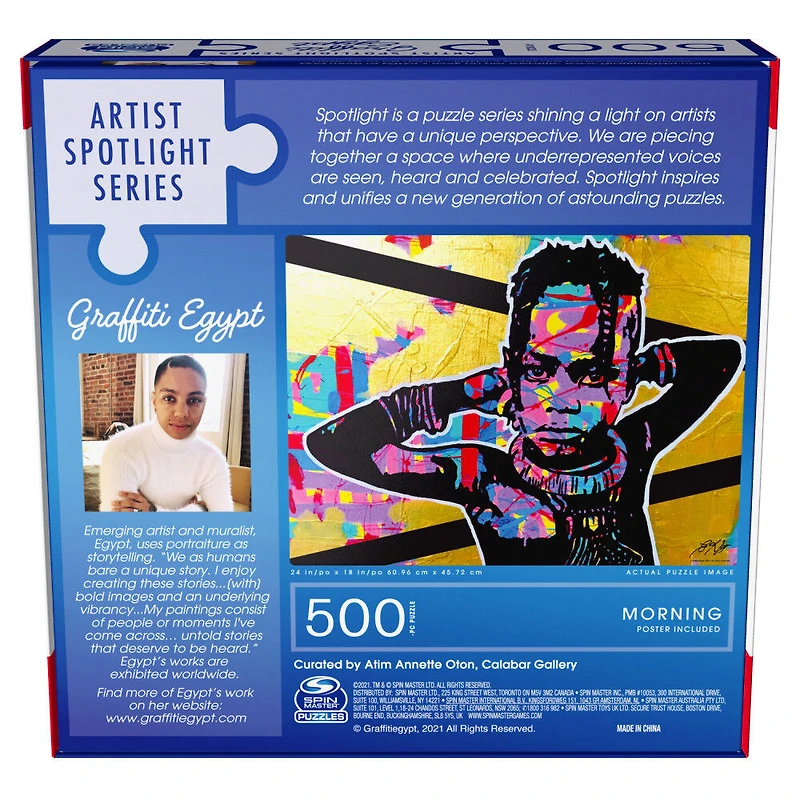 500-Piece Jigsaw Puzzle, Graffiti Egypt, Morning, by Spin Master Puzzles - English Edition