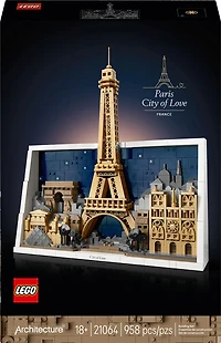 LEGO Architecture Paris - La Ville de l'Amour, Monuments de Paris, Ensemble de Construction de Décoration Intérieure pour Adultes 21064