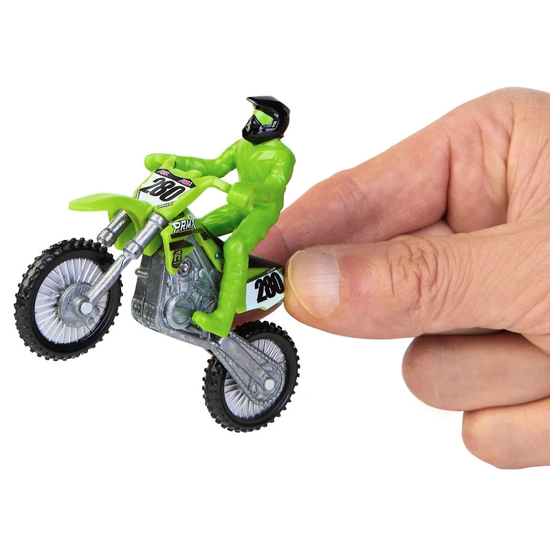 Supercross, Authentic Cade Clason 1:24 Scale Die-Cast Motorcycle with Rider Figure