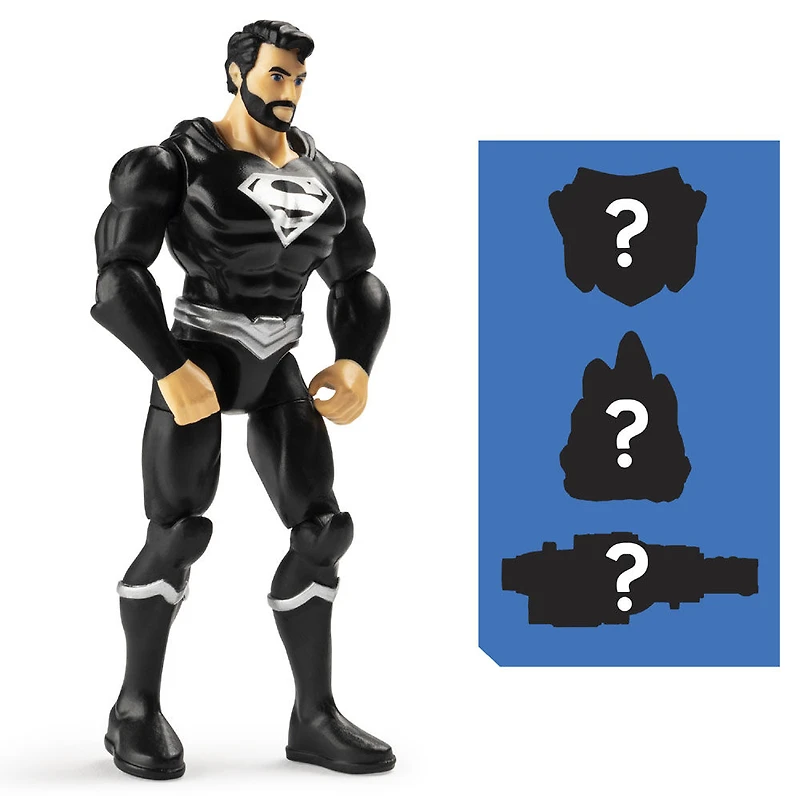 DC Comics, 4-Inch SUPERMAN Action Figure with 3 Mystery Accessories