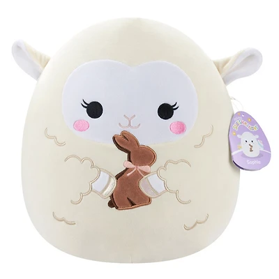 Squishmallows de 12,7 cm Pâques - Sophie agneau crème avec lapin chocolat