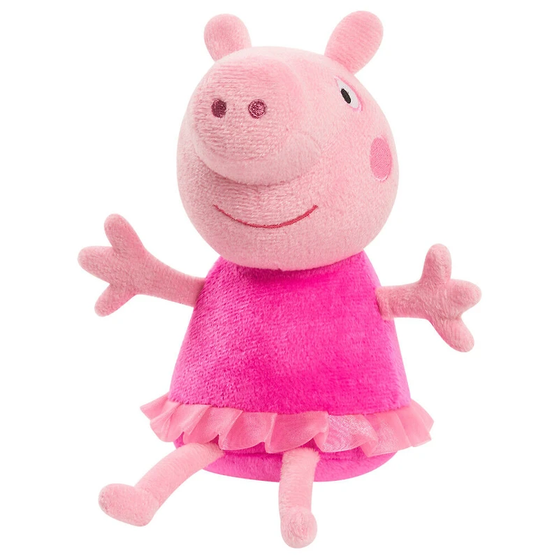 Peluche à Grains Peppa Pig de 20 cm (8 pouces) Ballet Peppa Pig, Petit Animal en Peluche Très Doux A Câliner