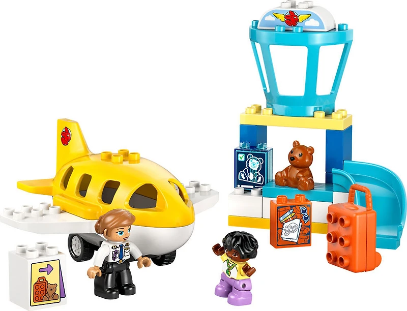 LEGO DUPLO Ma Ville La Première Fois à l'Aéroport, Jouet de Construction pour un Jeu Imaginatif 10443