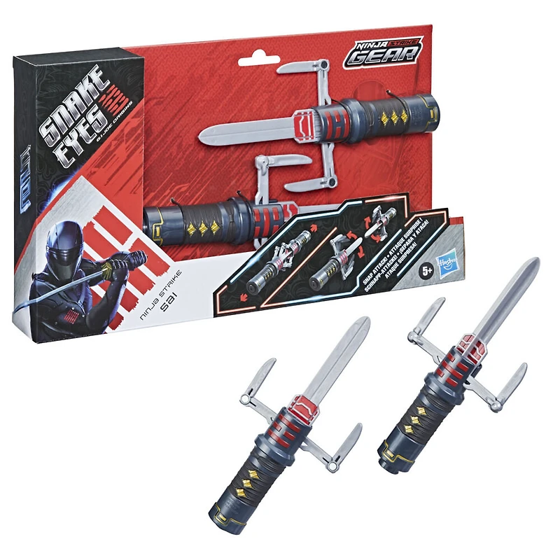 Snake Eyes: G.I. Joe Origins, Ninja Strike Gear, Sai Ninja Strike avec attaque surprise, article de déguisement