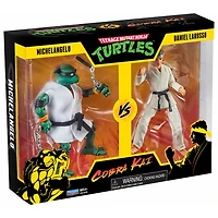 Teenage Mutant Ninja Turtles v. Cobra Kai: Michelangelo v. Daniel LaRusso - 6" Figurine (Pack de 2) - Édition anglaise