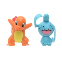 Pokémon - Figurine de combat, paquet de 2 - Salamèche (Charmander) no 3 et Okéoké (Wynaut)