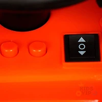 KidsVip 6V Enfants at Tout-Petits Big Rig Monter sur la Voiture de Poussée de Camion Voiture Eléctrique avec Commande à Distance - Blanc - Édition anglaise