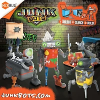 Hexbug Junkbots - benne à déchets, grande - Les couleurs et les motifs peuvent varier