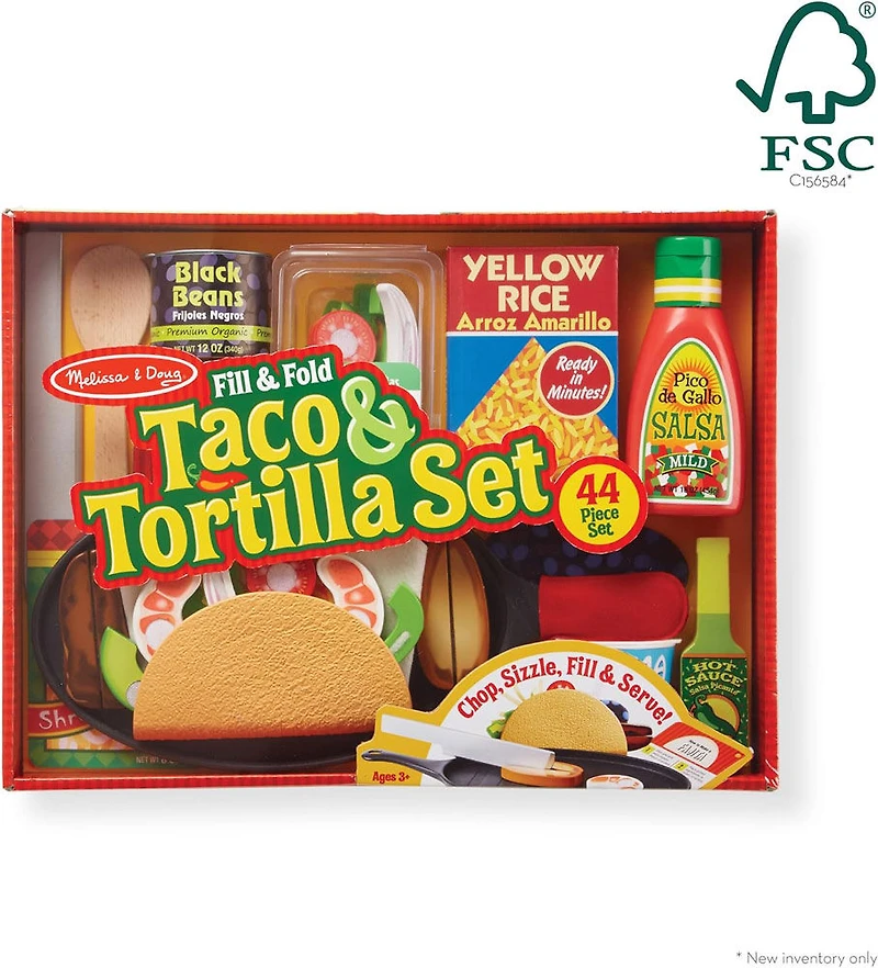 Melissa and Doug - Remplir et plier l'ensemble de tacos et de tortillas