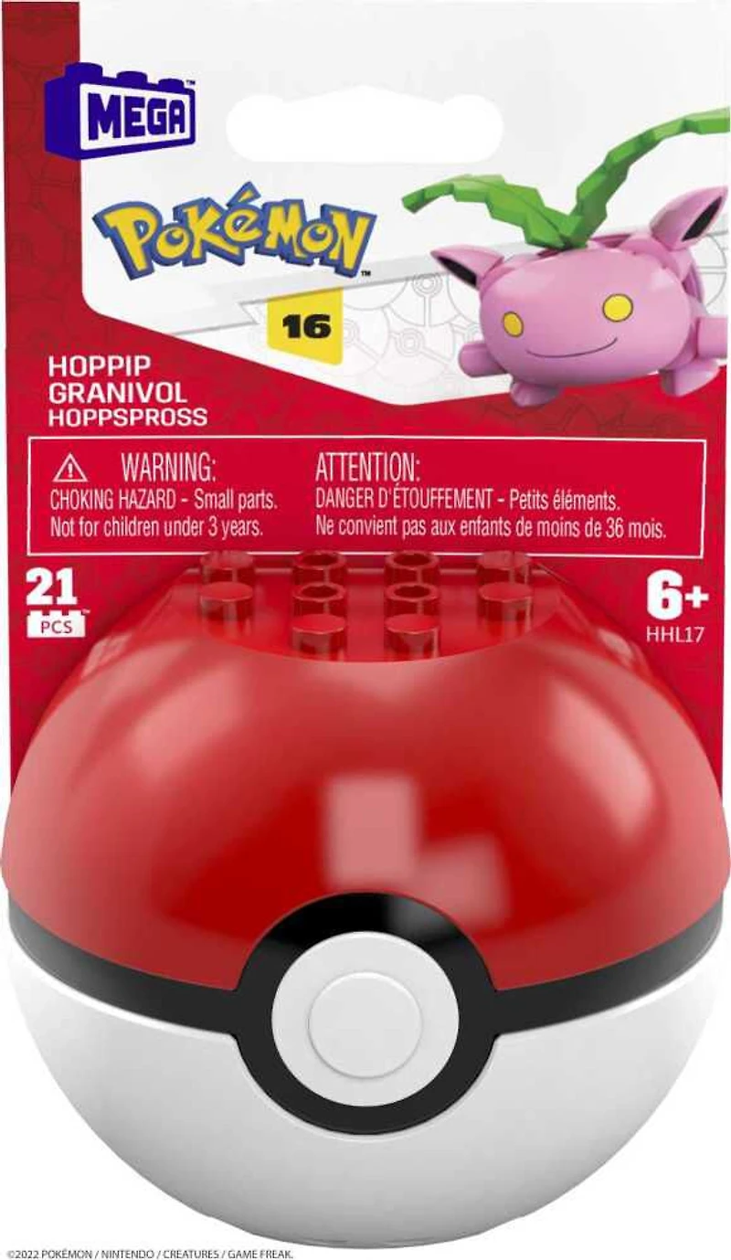MEGA Pokemon Hoppip building set with 21 pieces and Poke Ball