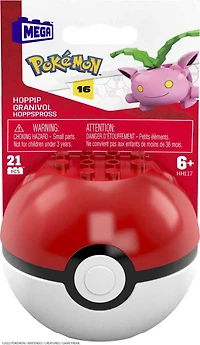 MEGA Pokemon Hoppip building set with 21 pieces and Poke Ball