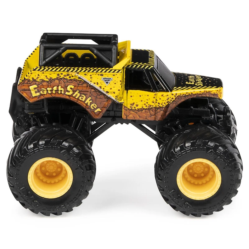 Monster Jam, Monster truck Earth Shaker officiel, véhicule en métal moulé, série Ride Trucks, échelle 1:64