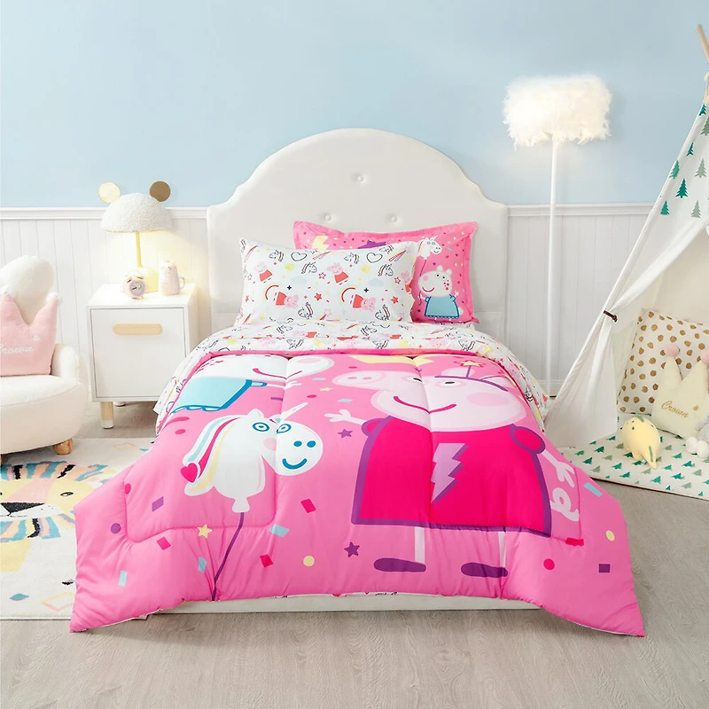 Ensemble Couette Peppa Pig de 5 pièces, Lit dans un Sac